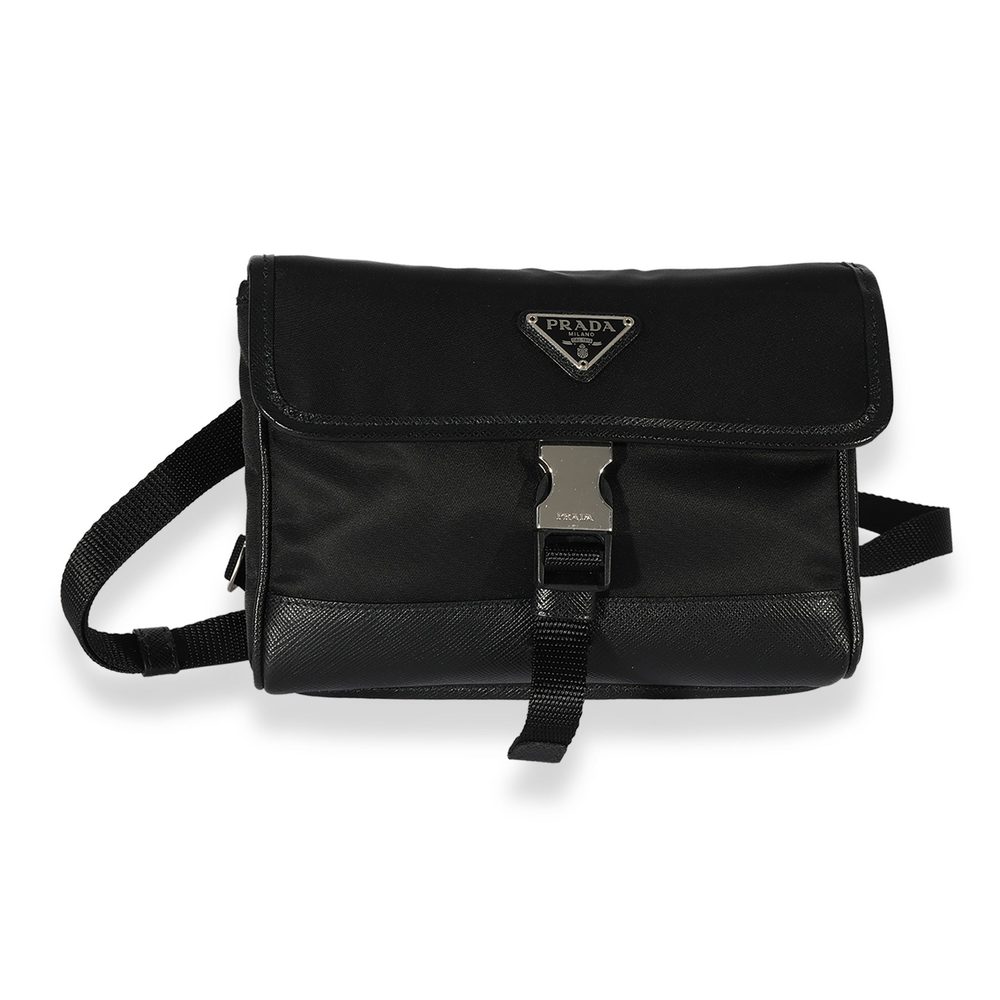 Prada Black Re-Nylon & Saffiano Leather Smartphone Case